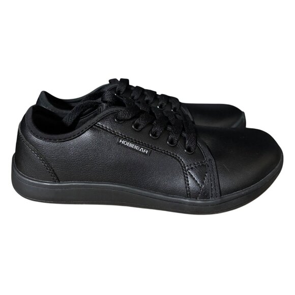 HOBIBEAR Minimalist Wide Toe Zero Drop Leather Shoes Sz 37 EU  6 US Womens Black - Picture 1 of 9